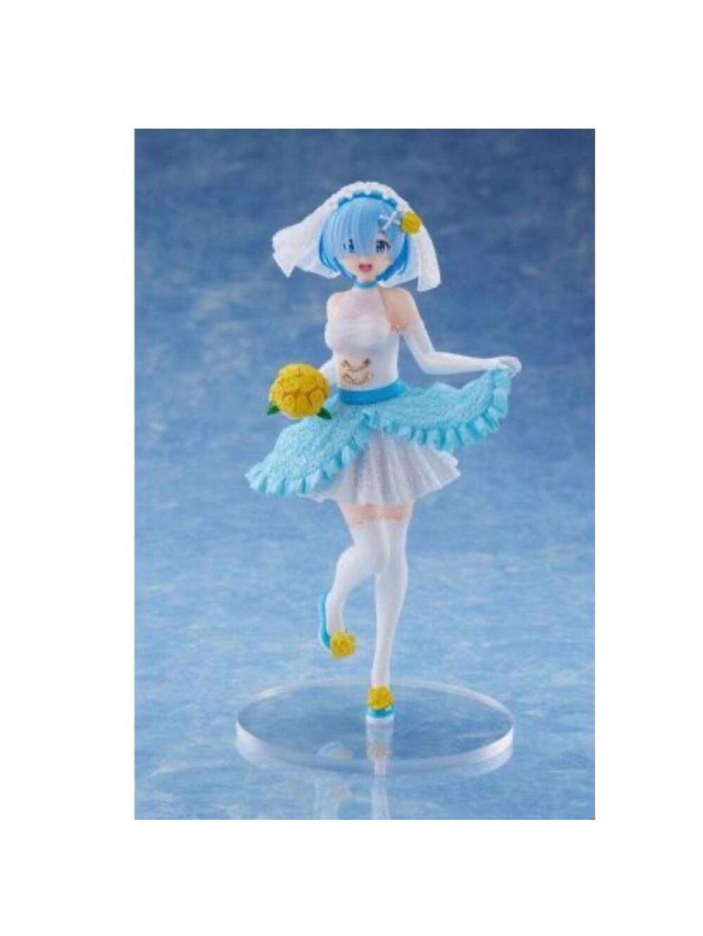 FuRyu Rem Wedding Dress Figure Re:Zero SSS Blue White New Anime Statue US Seller